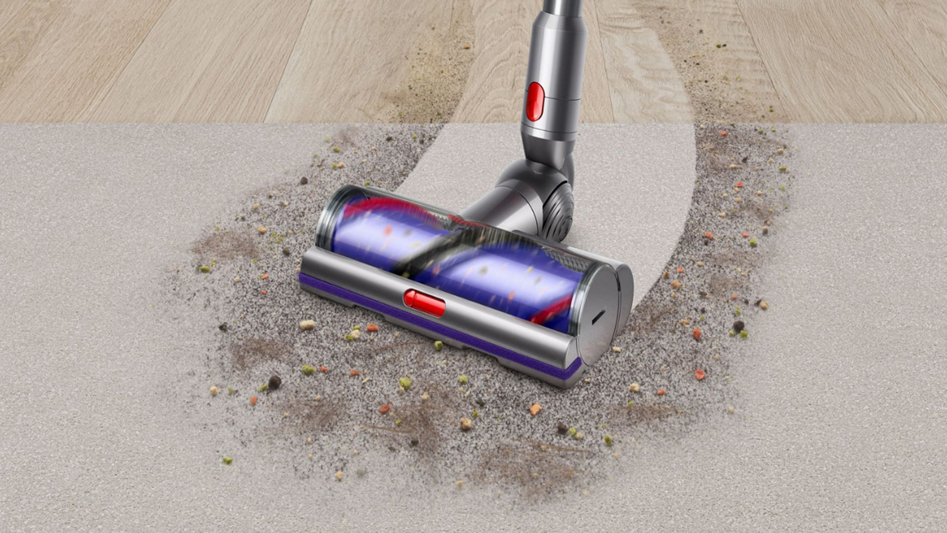Brosse Motorbar™ anti-emmêlement sur tapis