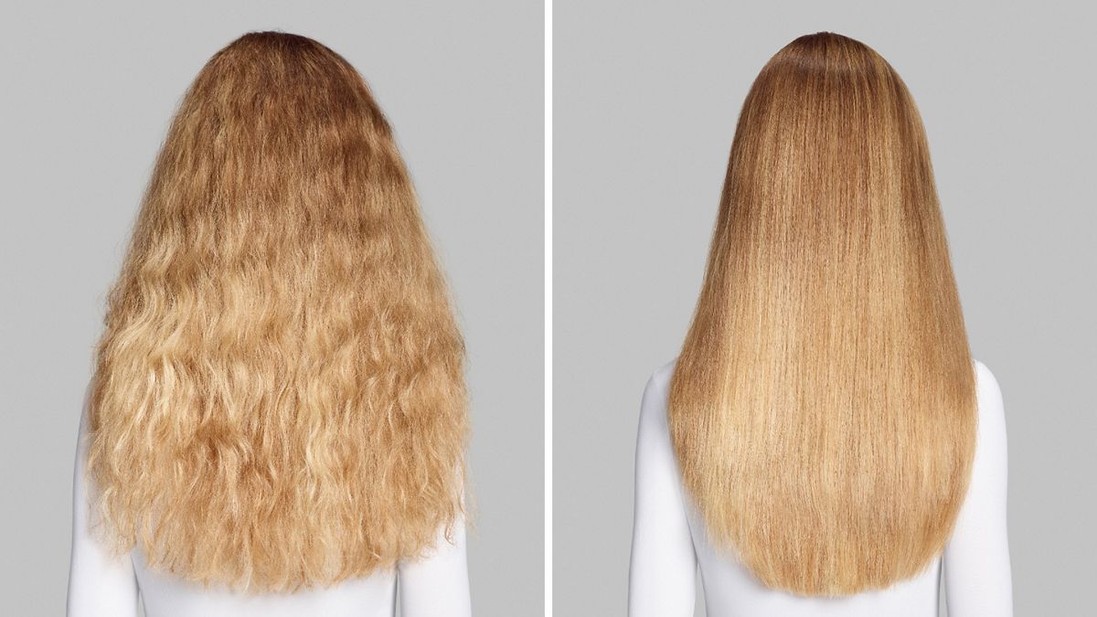 Avant / après : cheveux ondulés lissés avec le Co-anda2x™